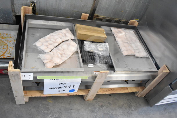 BRAND NEW Cooking Performance Group CL-CPG-48-NL 48" natural gas charbroiler with lava briquettes, 120,000 BTU, scratch and dent.