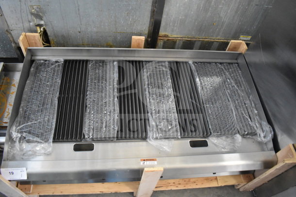 BRAND NEW Cooking Performance Group 48" Natural Gas Lava Briquette Charbroiler, Model CL-CPG-48-NL, 120,000 BTU, scratch and dent condition.