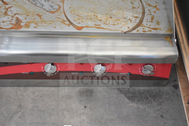 Avantco 177EG30N 30" electric countertop griddle, new, scratch and dent, 208/240V, 1 Phase, visible controls.