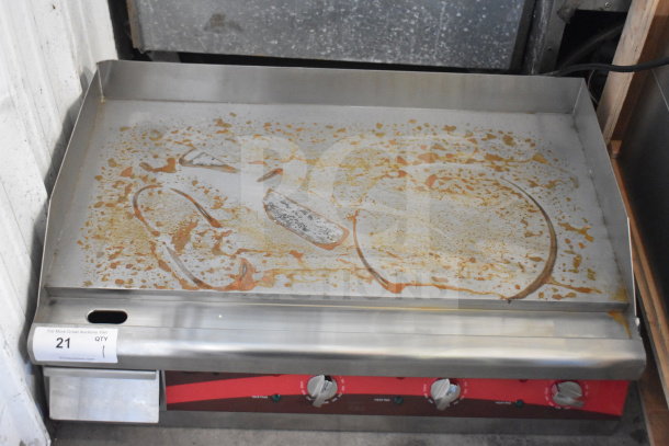 Avantco 177EG30N 30" electric griddle, new with scratch and dent. Features 208/240V, 1 Phase. Visible panel with controls.