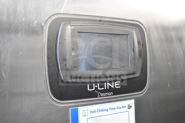 2023 Desmon GBF-15+ETL stainless steel commercial blast chiller control panel. U-Line branding visible.
