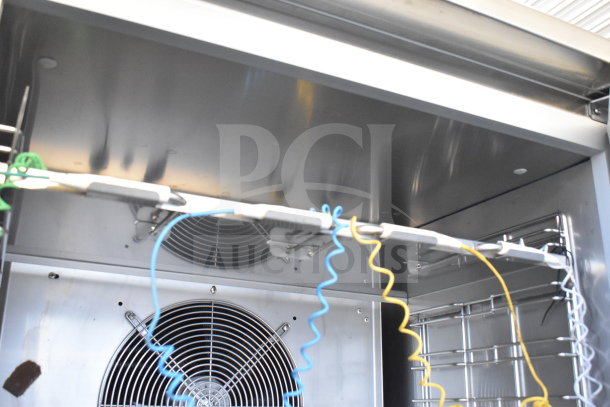 2023 Desmon GBF-15+ETL stainless steel commercial blast chiller/shock freezer interior with 4 probes, 220V, 3-phase.