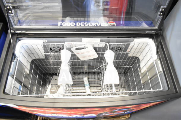 2022 IDW G-60e-NA34B Commercial Impulse Cooler, clean interior, Pepsi branding, 110-120V, single phase.