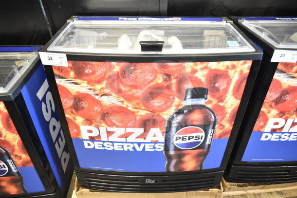 2022 IDW G-60e-NA34B Commercial Impulse Cooler with Pepsi branding, 110-120 Volts, 1 Phase, in excellent condition.