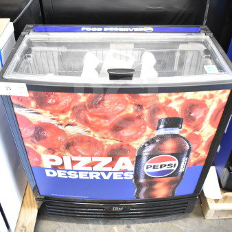 2022 IDW G-60e-NA34B Impulse Cooler Merchandiser with Pepsi branding, 110-120V, 1 Phase, excellent condition.