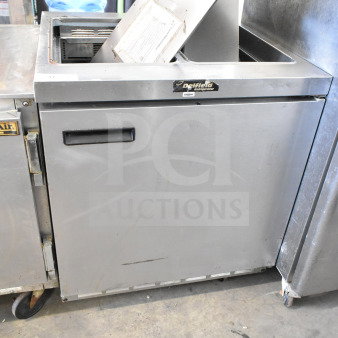 Delfield commercial sandwich salad prep table, bain marie mega top, missing bolts for lid setup, 115V, 1 phase.