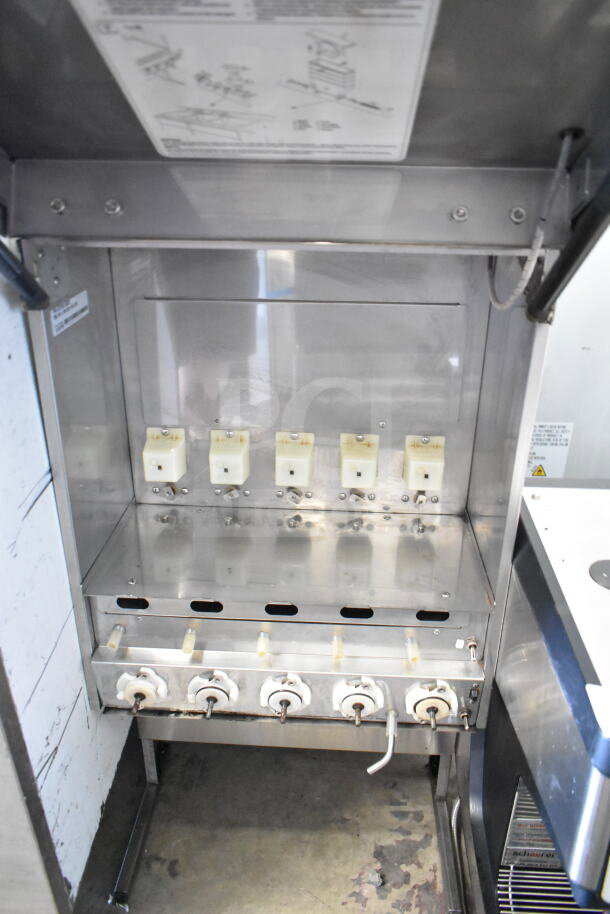 Bunn IMIX-5 commercial cappuccino machine, stainless steel, 5 dispensers. Model label visible. Condition appears used.