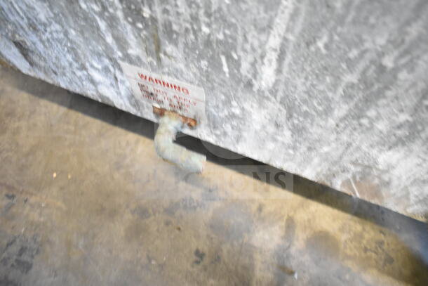 Ice-O-Matic ICE0400HWI ice machine on Ice-O-Matic B40PSA bin. Warning label visible; worn exterior. 115V, 1 phase.