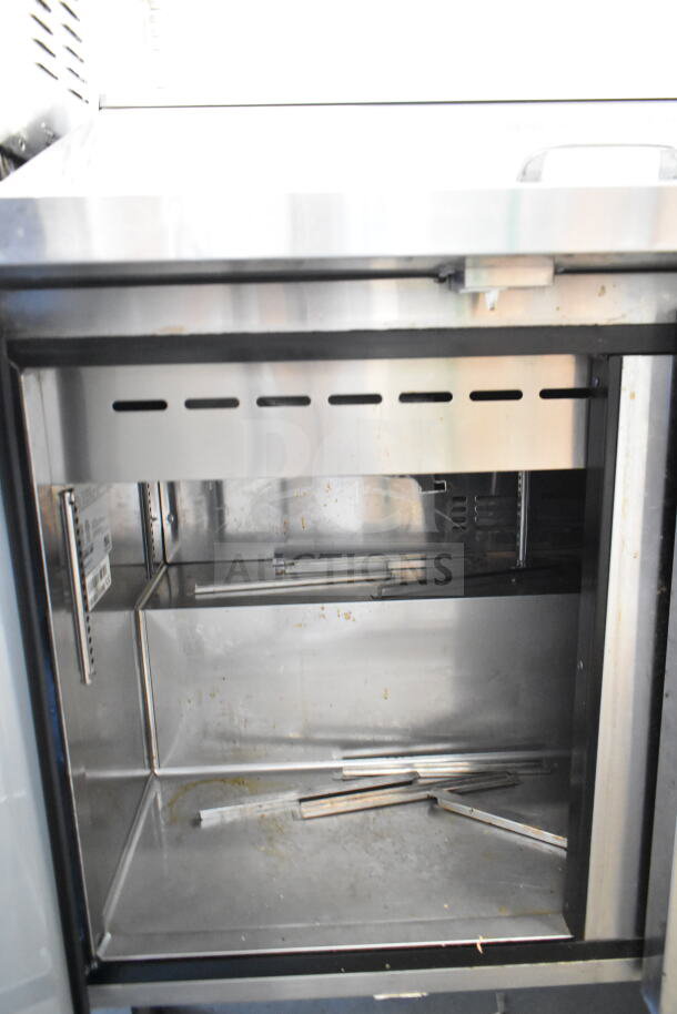 Turbo Air TST-72SD-30-N commercial sandwich salad prep table; stainless interior; visible wear; for parts or restoration.