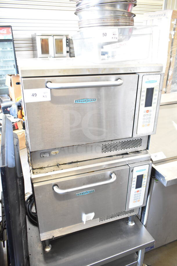 Two Turbochef NGC commercial rapid cook ovens, electric, 208/240V, 1 phase, stainless steel, used condition.