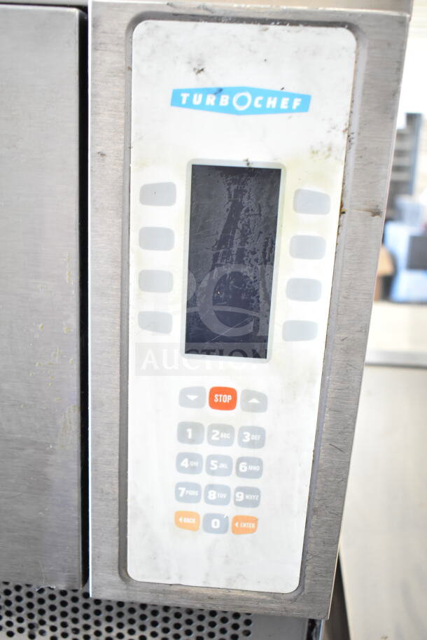 Turbochef NGC commercial rapid cook oven control panel; electric, stainless steel, visible wear.