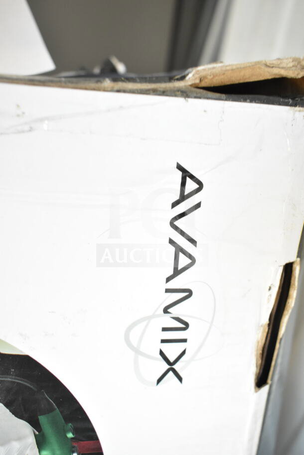 Brand new AvaMix 12" heavy-duty immersion blender, variable speed, 1 1/4 hp, 120V, with box damage.