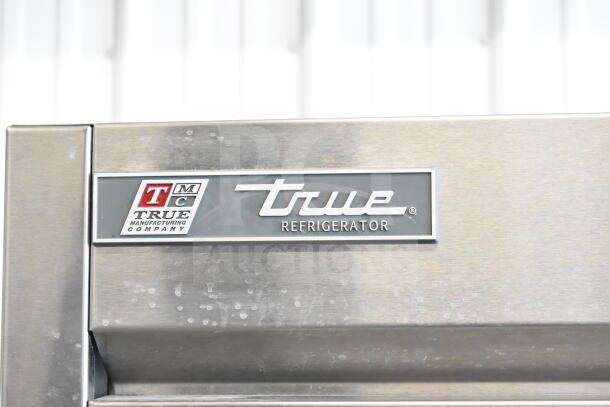 2017 True T-35 commercial 2-door cooler, 115 volts, 1 phase, stainless steel, visible True logo, excellent condition.