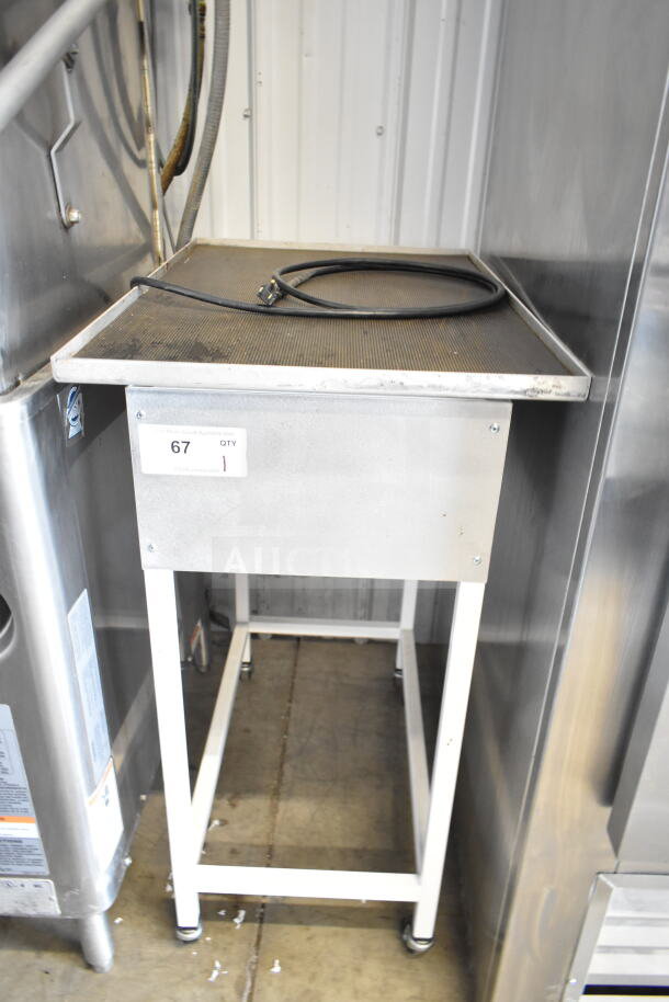 Hilliard's Commercial Floor Style Chocolate System, 120 Volts, 1 Phase, features a sturdy metal structure with visible power cord.