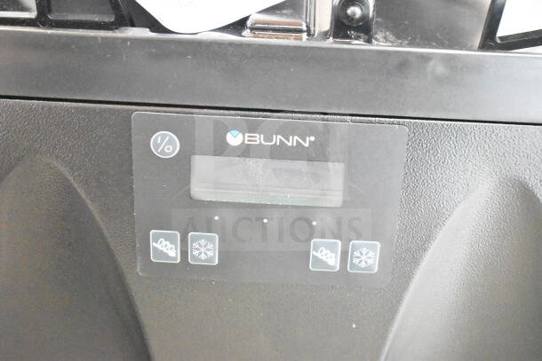 Bunn ULTRA NX 58000.0120 slushie machine, missing hoppers, 120V, 1 phase, control panel with company logo visible.