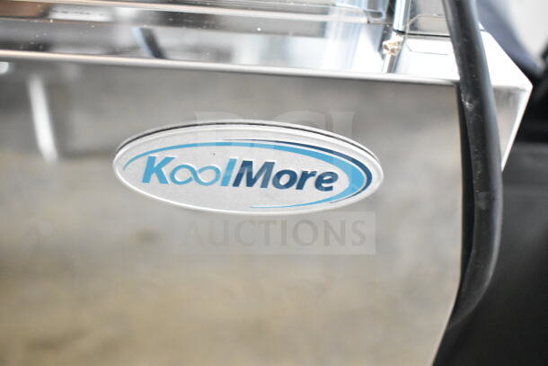KoolMore CDA-13C merchandiser, new scratch and dent, 13.4 cu. ft., commercial open air, logo visible.
