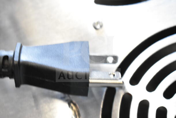 Close-up of a plug on the 2025 Avantco 177IC3500 induction range, showing detail of a new countertop cooker.