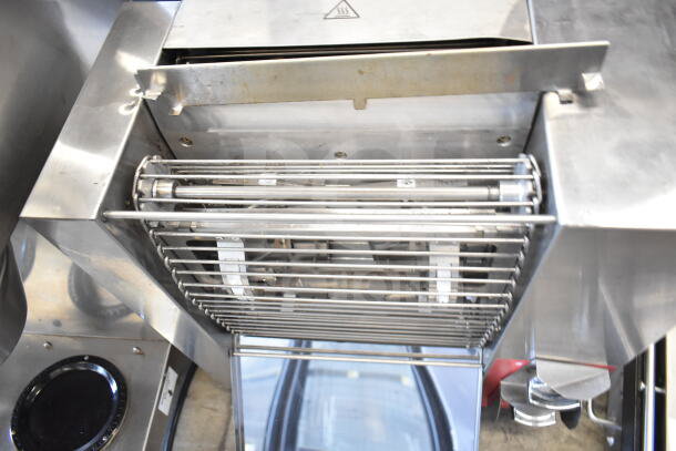 Avantco 177CPBTB66A commercial vertical contact bun toaster, stainless steel, 120 volts, used condition.