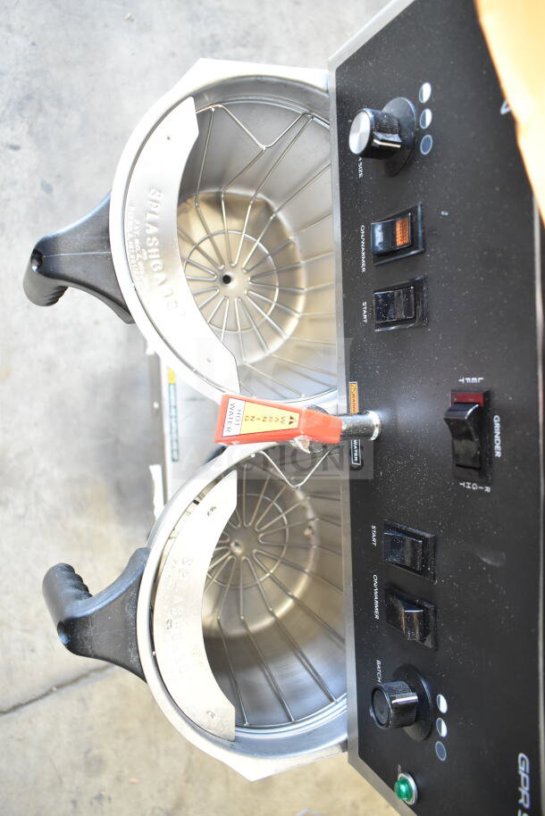 Bunn DUAL 20900.0011 coffee brewer, 18.9 gal capacity, dual brew baskets, control panel with switches, 120/240V, 1 phase.