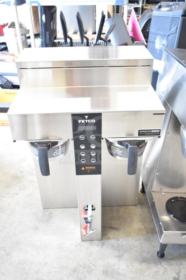 Fetco CBS-1242 Commercial Plus Twin Coffee Brewer, 208-240V, 1 Phase, digital controls, stainless steel, pristine condition.
