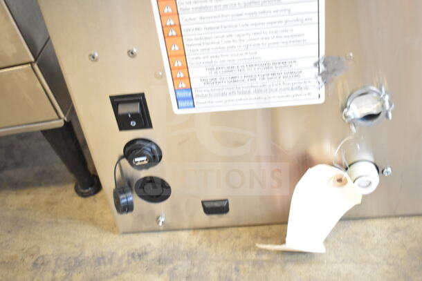 Fetco CBS-1242 Commercial Plus Series Twin Automatic Digital Coffee Brewer, 208-240V, 1 Phase; control panel and labels visible.