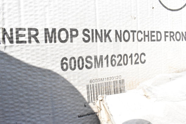 12 brand new scratch and dent items, including mop sink and heads. Box labeled 600SM162012C. Sold as 12 times your bid.