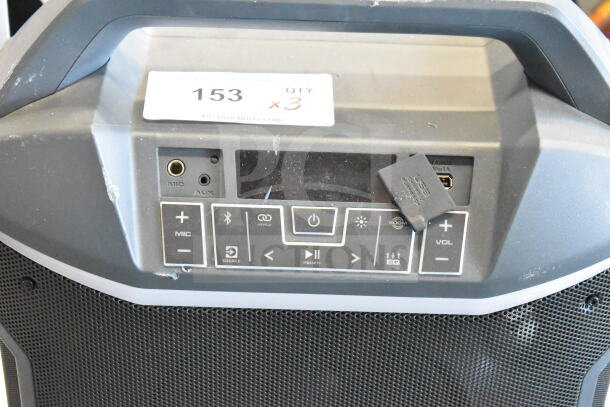 Ion Party Boom Plus Speaker, store display, features AUX and USB inputs, mic control, equalizer, minor wear, Qty 3.