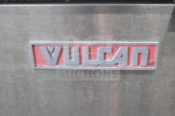 Vulcan LG400-1 Commercial Floor Fryer, Natural Gas, 120,000 BTU. Stainless steel body with Vulcan logo.