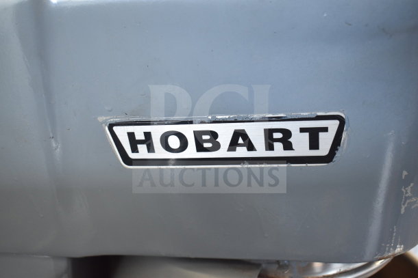 Hobart D300T commercial mixer, 30-quart capacity, includes bowl and dough hook, 200V, 3-phase. Visible Hobart logo.