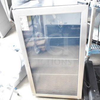 Arctic King ARV115B1AST 115-can beverage cooler, stainless steel, glass door, 115 volts, 1 phase, excellent condition.