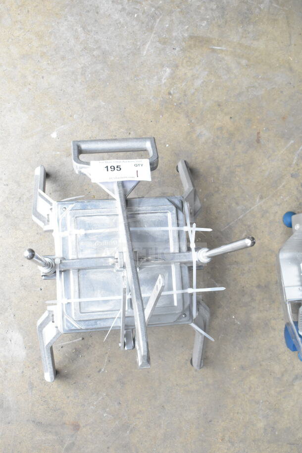 Nemco Countertop Lettuce Head Cutter, stainless steel construction, handle and blades visible, labeled "195 QTY 1."