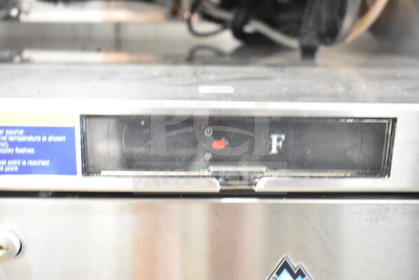 Everest ETBF1 commercial undercounter freezer with digital display, stainless steel finish, and commercial casters. 115V, 1 Phase.