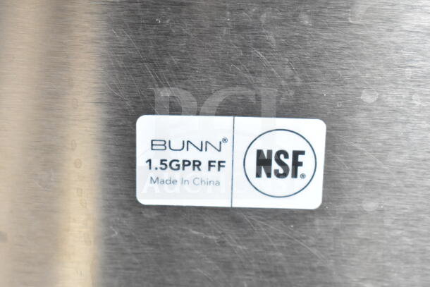 Bunn 20950.0004 1.5GPR-FF coffee server, 1.5-gallon, top handles, fast flow faucet, scratch and dent, NSF certified, made in China.