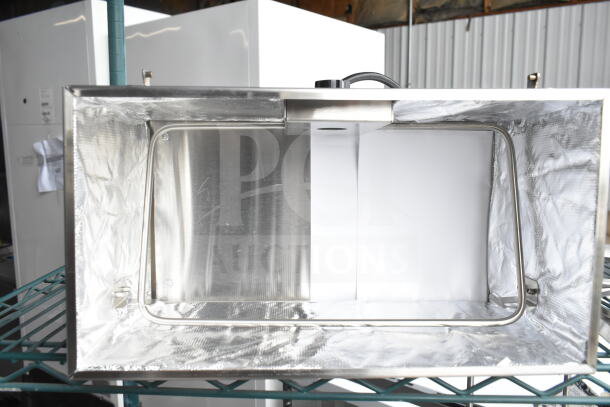 New 2025 Carnival King 3 Qt. Double Cone Dip Warmer, model 382CDPW2, 120V, with visible scratch and dent marks.