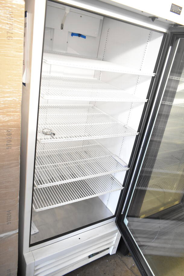 2022 True TSCI-600R-G-PH Single Door Cooler, commercial grade, glass door, white interior, adjustable shelves, 115V.