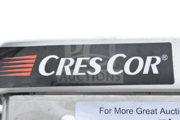 CresCor aluminum 20 tray meal delivery cart, model 101141820. Brand new, minor scratches and dents visible.