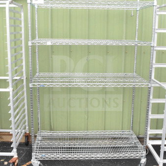 Metro Chrome Finish 5 Tier Wire Shelving Unit on Commercial Casters. BUYER MUST DISMANTLE. PCI CANNOT DISMANTLE FOR SHIPPING. PLEASE CONSIDER FREIGHT CHARGES.