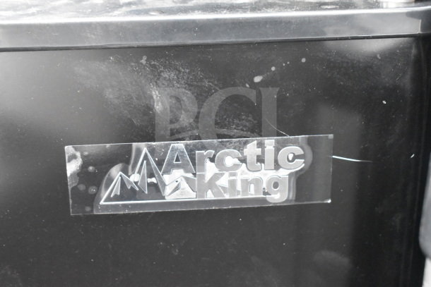 Four mini coolers including Hisense, Arctic King, Haier; 115 volts, 1 phase; Arctic King logo visible.