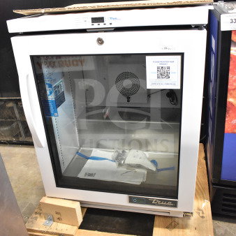 Brand new True TSCI-150PR-SWG-R-WW-1A commercial mini cooler. 115 volts, 1 phase, glass door, pristine condition.