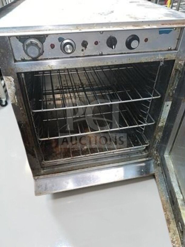Alto-Shaam CH-75/DM cook and hold oven, stainless steel, stackable, well-maintained, fully operational with visible control dials.