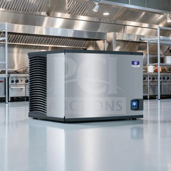 Superior condition Follett Sentry Series ice storage bin with Manitowoc ice machine head, 1500 lb/day capacity. Fully tested.