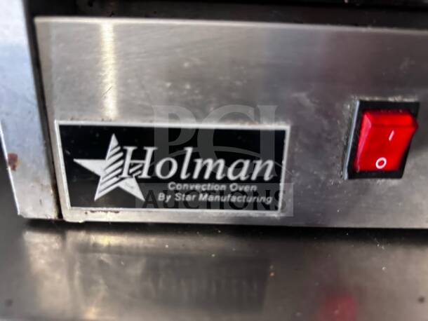 Star Holman CCOH-3 electric convection oven, stainless steel, shows label and power switch, UL & cULus listed.