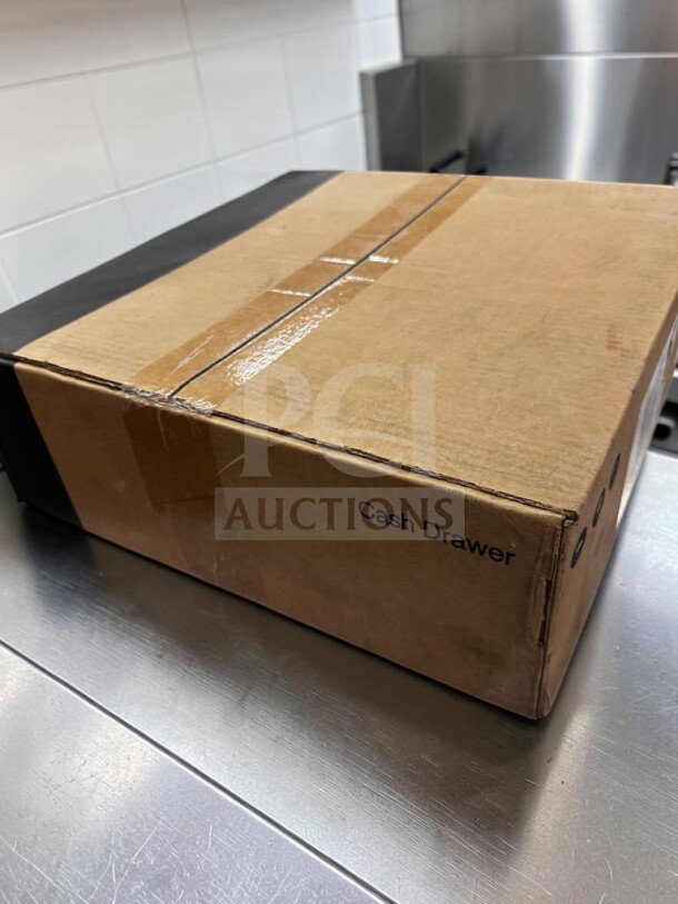 Brand new Toast Cash Drawer in box, model TOA-S-CASH-1239, 16" size, black, POS system accessory.