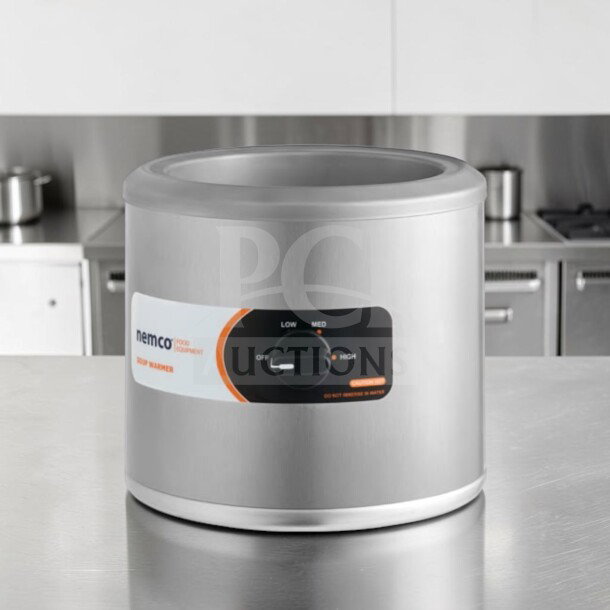Nemco 6100A 7 Qt. Stainless Steel Food Warmer, brand new, 120V, 550W, NSF & ETL Listed, commercial use ready.