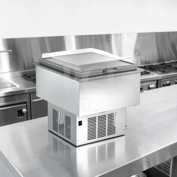 Silver King SKFDI23-ELUS1 22.5" drop-in ice cream dipping freezer, 2-section cabinet, like new, ETL listed, 115V.