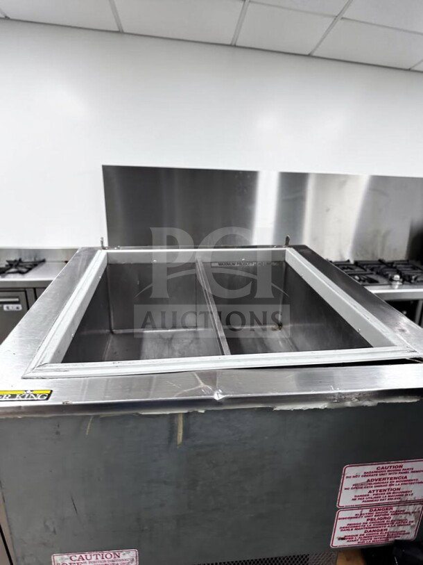 Silver King SKFDI23-ELUS1 drop-in ice cream dipping freezer, 2-section, ETL listed, stainless steel, excellent condition.