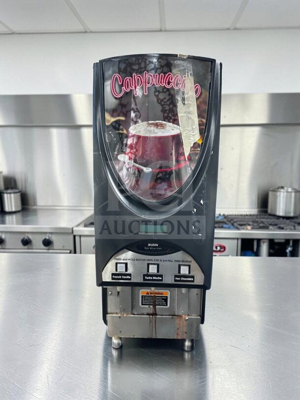 Bunn iMIX-3S+ 38600.0300, 3-hopper hot beverage dispenser, fully tested, NSF & ETL listed, functional condition.