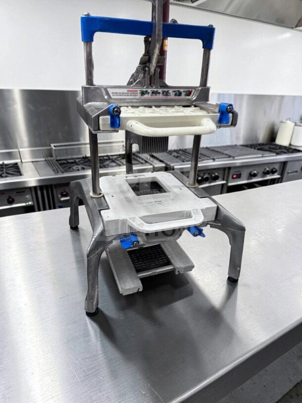 Prince Castle 980-000-00 Saber King manual slicer, optimal condition, NSF certified, commercial use, stainless steel frame.
