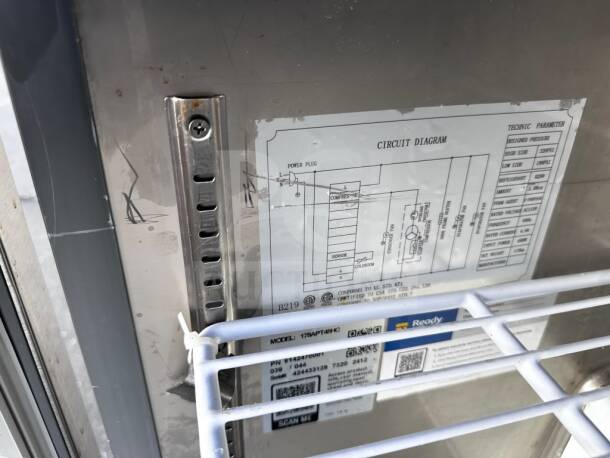 Avantco APT-48-HC prep table circuit diagram and model label shown, indicating ETL & NSF certification.