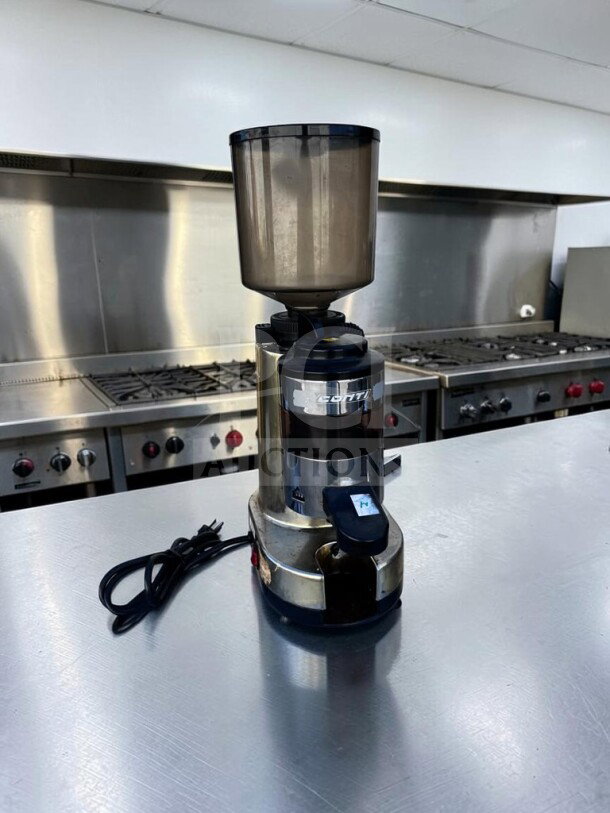 Gino Rossi R.45/RR45 espresso grinder with doser, 64mm flat burrs, fully automatic, professionally maintained, made in Italy.